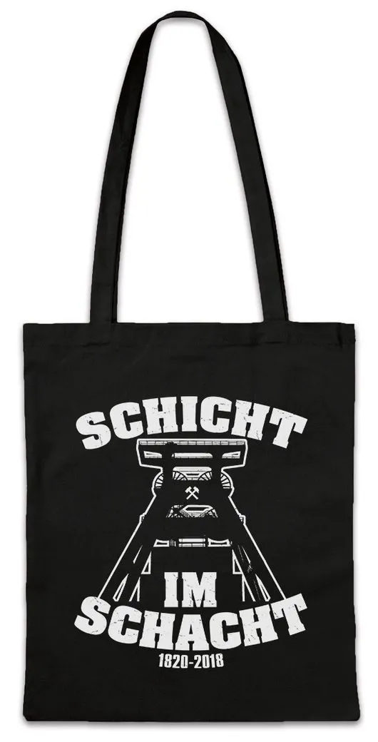 Urban Backwoods Beuteltasche Schicht Im Schacht Stofftasche Kohle Bergwerk Unter Tag Arbeiter Mine (1-tlg), Minenarbeiter Bergbau Ruhr