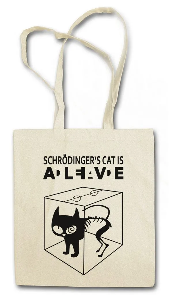 Urban Backwoods Beuteltasche Schrödinger's Cat Is Alive Dead I Stofftasche The Big Schroedinger TV (1-tlg), Bang TBBT Theory