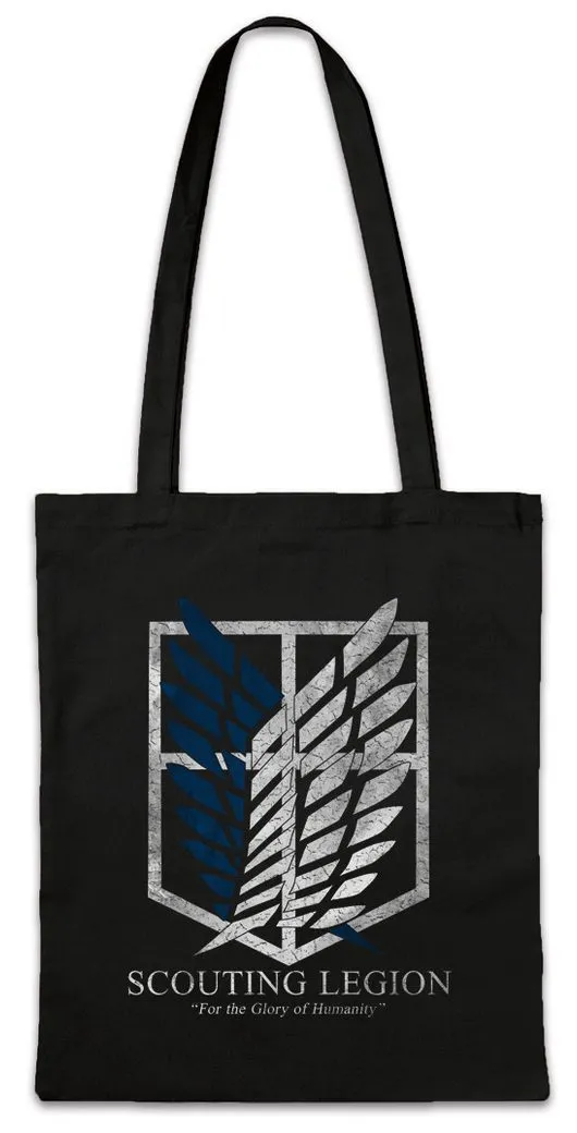 Urban Backwoods Beuteltasche Scouting Legion Stofftasche Attack On Logo Symbol Titan Sign Game (1-tlg), Games Gaming Symbol Military