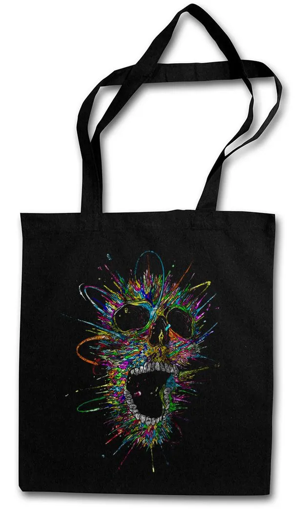 Urban Backwoods Beuteltasche Screaming Skull II Stofftasche Schreiender Schädel Dead Totenschädel (1-tlg), Totenkopf Tattoo Art