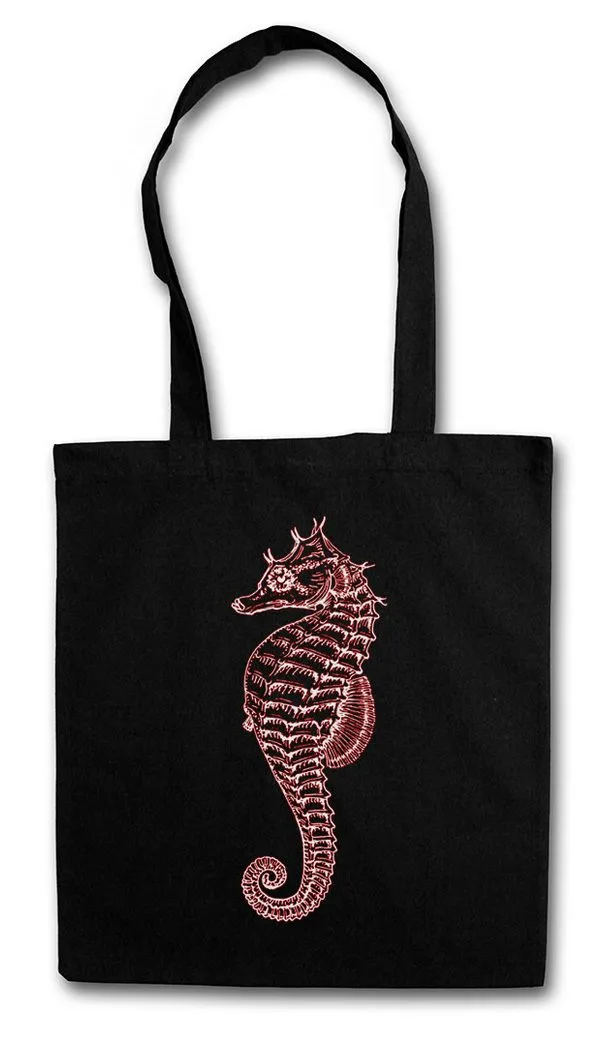 Urban Backwoods Beuteltasche Sea Horse Stofftasche Seepferdchen Tattoo Nautical Sailor Stern Star (1-tlg), Segeln Segler Kapitän Matrose