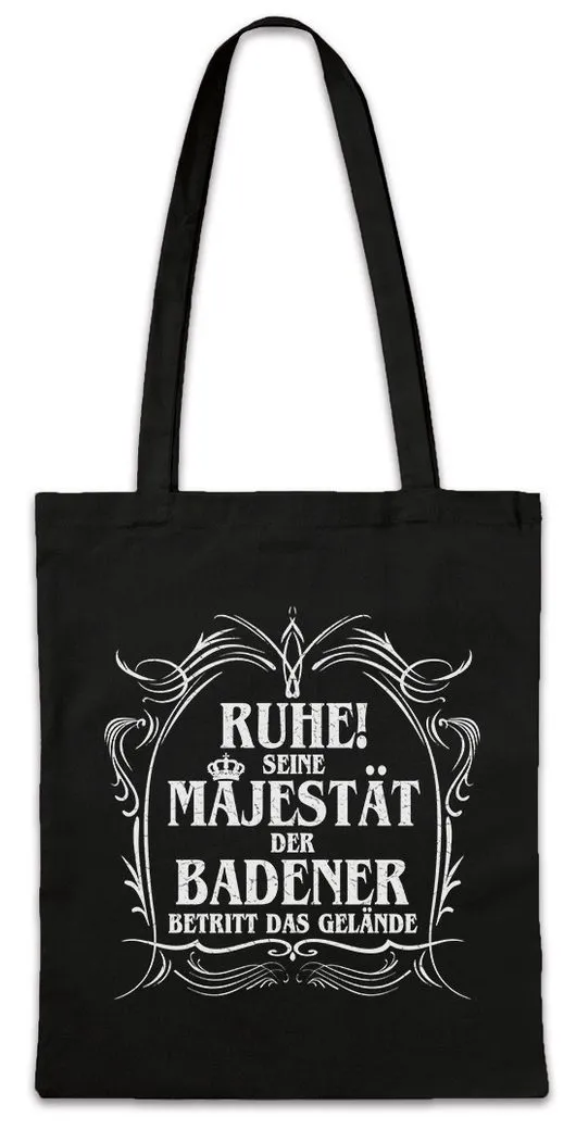 Urban Backwoods Beuteltasche Seine Majestät Der Badener Stofftasche Baden Württemberg Karlsruhe (1-tlg), Spaß Fun Lustig Geschenk