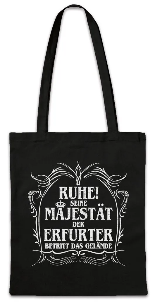 Urban Backwoods Beuteltasche Seine Majestät Der Erfurter Stofftasche Ossi Ostalgie Rot Weiß DDR (1-tlg), Erfurt Stadt Fun Geschenk