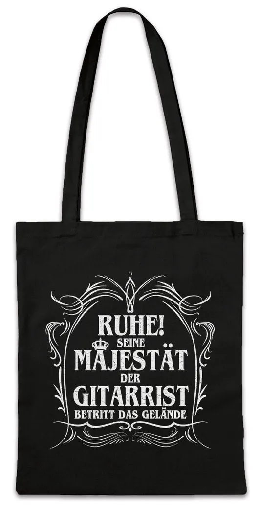 Urban Backwoods Beuteltasche Seine Majestät Der Gittarist Stofftasche Gitarre Pop Rock Heavy Band (1-tlg), Musik Metal Punk