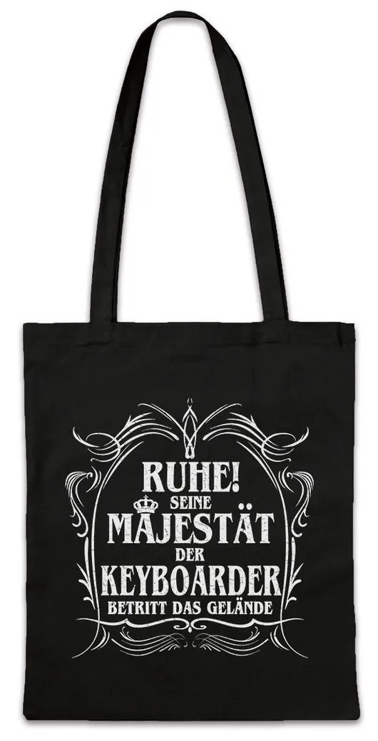 Urban Backwoods Beuteltasche Seine Majestät Der Keyboarder Stofftasche Keyboard Pop Rock Band Musik (1-tlg), Metal Punk