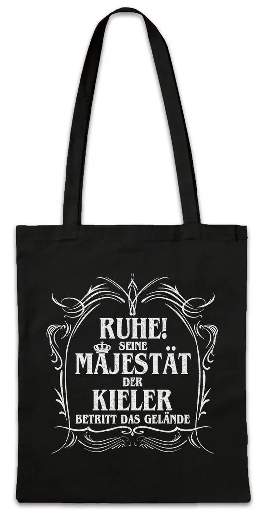 Urban Backwoods Beuteltasche Seine Majestät Der Kieler Stofftasche THW Woche Förde Weiß Wappen Kiel (1-tlg), Rot Fun Geschenk
