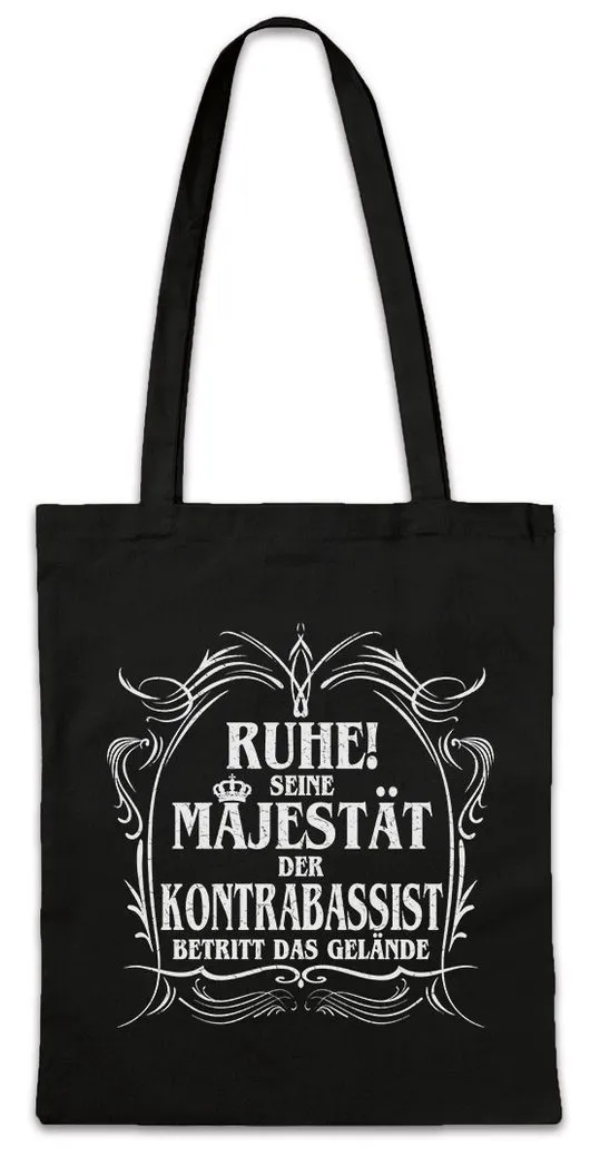 Urban Backwoods Beuteltasche Seine Majestät Der Kontrabassist Stofftasche Bass Kontrabass Band Rock (1-tlg), Roll Rockabilly Psychobilly