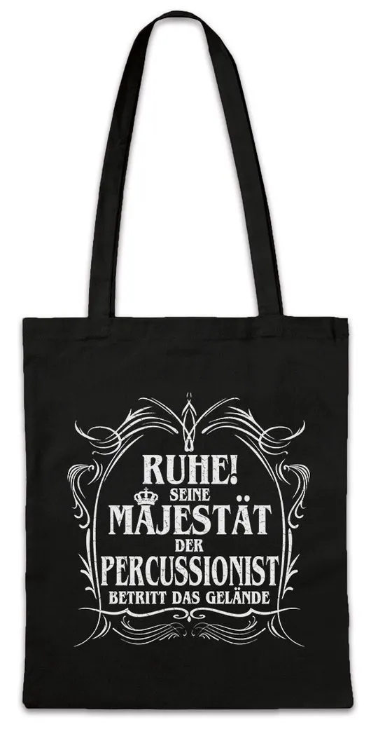 Urban Backwoods Beuteltasche Seine Majestät Der Percussionist Stofftasche Trommel Schlagzeug Band (1-tlg), Pop Rock Spieler