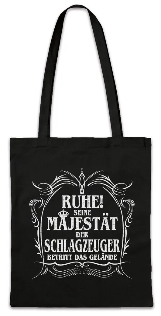 Urban Backwoods Beuteltasche Seine Majestät Der Schlagzeuger Stofftasche Trommel Drums Punk Jazz (1-tlg), Band Rock Heavy Metal