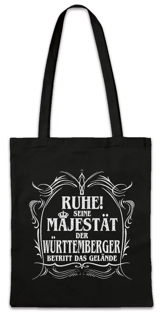 Urban Backwoods Beuteltasche Seine Majestät Der Württemberger Stofftasche Baden Schwaben Fun (1-tlg), Stuttgart Tübingen Lustig Geschenk