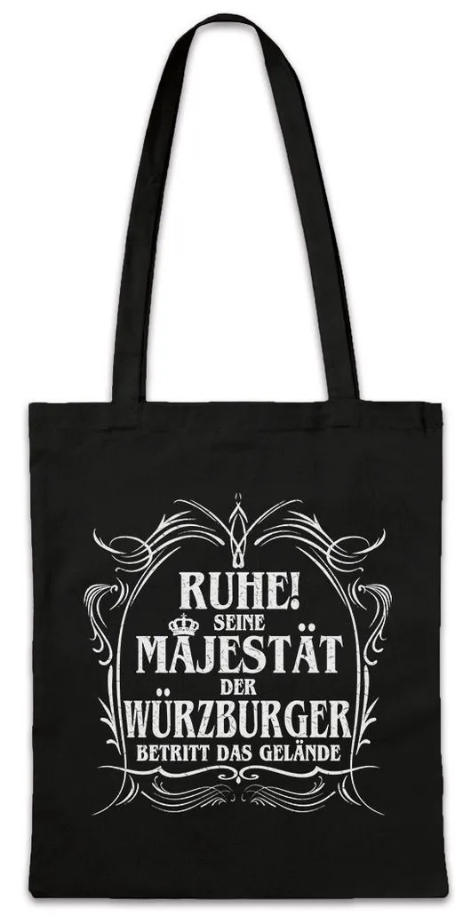 Urban Backwoods Beuteltasche Seine Majestät Der Würzburger Stofftasche Main Residenz Witzig Fun (1-tlg), Stadt Marienberg Würzburg