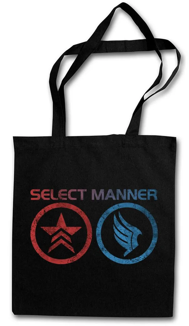 Urban Backwoods Beuteltasche Select Manner Stofftasche Jack Commander Mass Good Effect Sign Symbol (1-tlg), Evil Normandy Sheppard