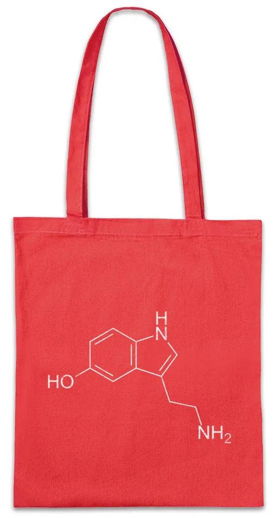 Urban Backwoods Beuteltasche Serotonin Molecule Lifting Stofftasche Fun Geek Nerd Molekül Teacher (1-tlg), Lehrer Chemie Coffee Spaß
