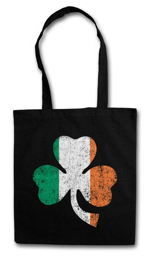 Urban Backwoods Beuteltasche Shamrock Irish Flag Stofftasche Cloverleaf Irland Ireland Kleeblatt (1-tlg), Fahne Irland Irish Patricks