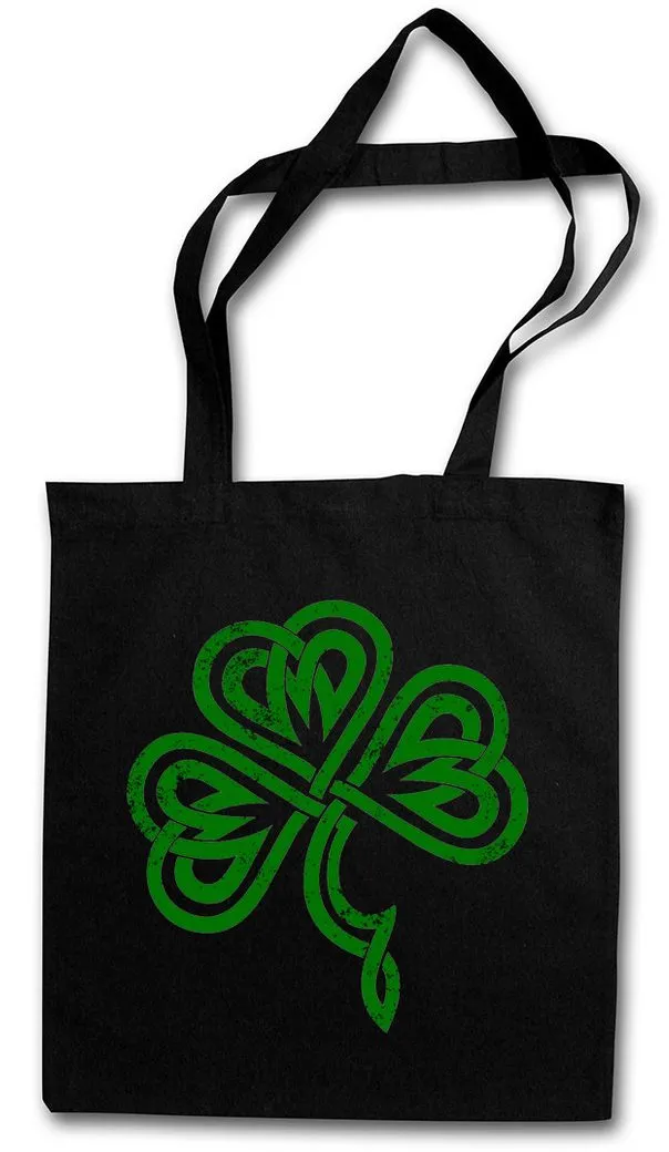 Urban Backwoods Beuteltasche Shamrock Irish Knot III Stofftasche Cloverleaf Irland Ireland (1-tlg), Kleeblatt Kelten Knoten Runes