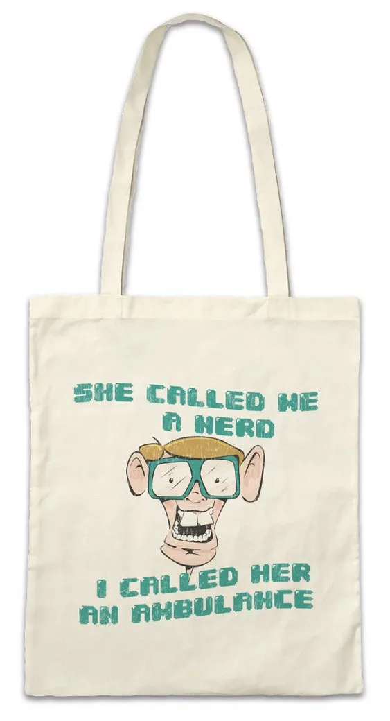 Urban Backwoods Beuteltasche She Called Me A Hero Stofftasche Fun Binary Code Binär Jerk Geek Nerd (1-tlg), Lehrer Freak Gamer Gehirn
