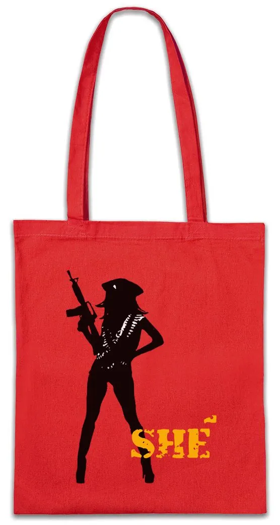 Urban Backwoods Beuteltasche She Guerilla Logo Stofftasche Symbol Sign Road Machete Movie Che (1-tlg), Guevara Guerilla Kills Danny