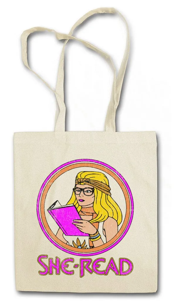 Urban Backwoods Beuteltasche She Reads Stofftasche He Universe Ra Retro Eighties Man Sword Power (1-tlg), Grayskull Masters Cartoon Retro