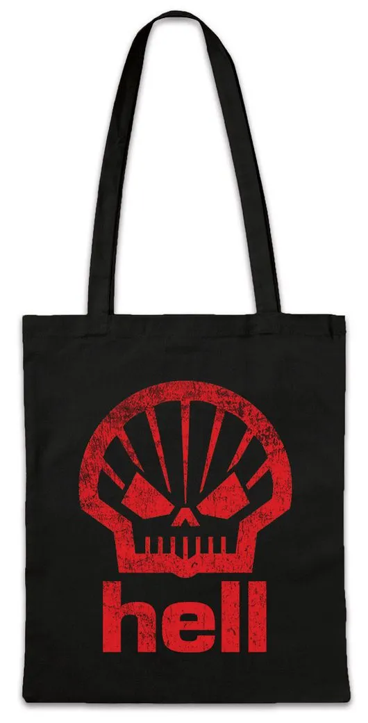 Urban Backwoods Beuteltasche Shell Hell Stofftasche Tankstelle Hölle Fun Devil Teufel Racing Car (1-tlg), Tuning Shop Mechaniker Werkstatt