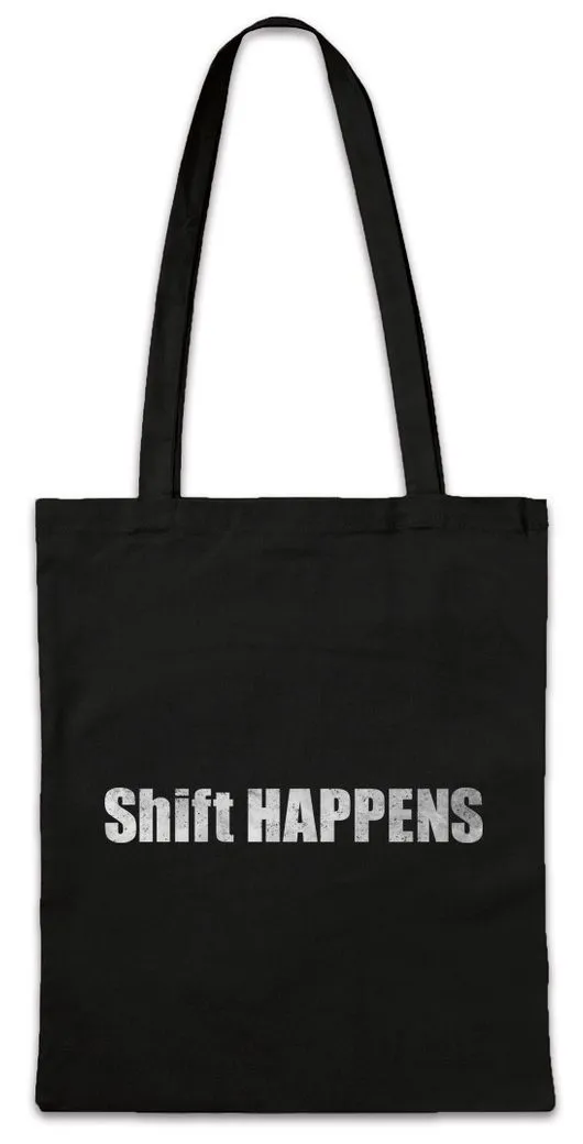 Urban Backwoods Beuteltasche SHIFT HAPPENS Stofftasche Computer Software PC Programmierer (1-tlg), Informatik Command Fun Geek