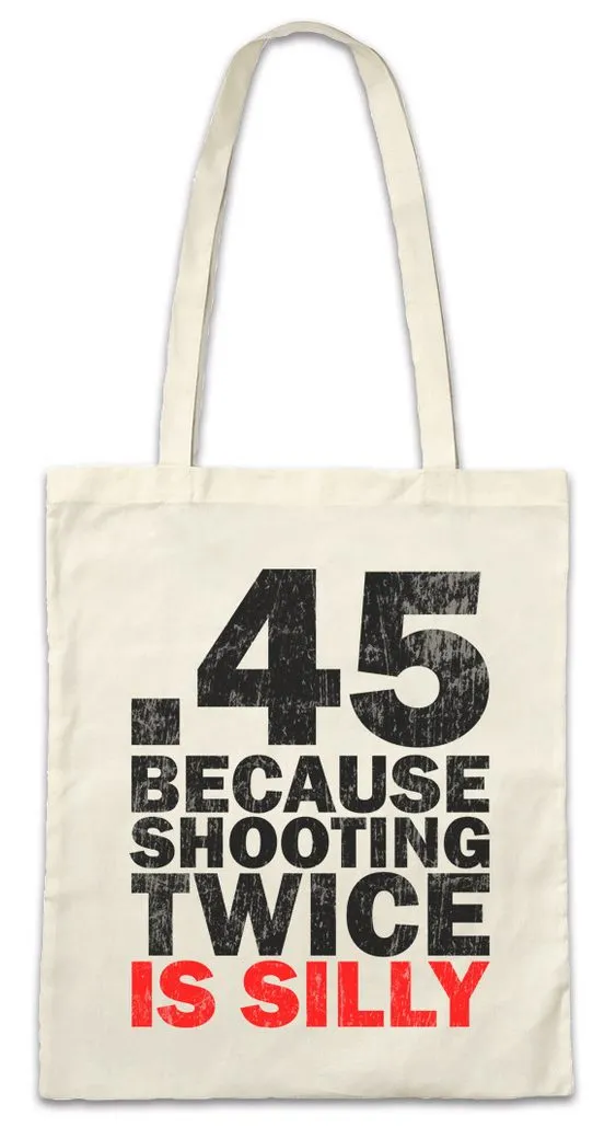 Urban Backwoods Beuteltasche Shooting Twice Stofftasche Pistole Waffengesetze USA United States (1-tlg), Vereinige Staaten Gun Guns