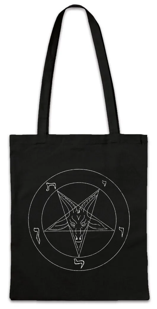 Urban Backwoods Beuteltasche Sigil Of Baphomet Stofftasche Aleister Pentagram Religion 666 Satan (1-tlg), Teufel Devil Crowley Satanismus