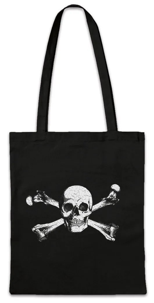 Urban Backwoods Beuteltasche Skull & Crossbones Stofftasche Skull Skulls Jolly Schädel Knochen Bone (1-tlg), Rogers Totenkopf Saber Säbel