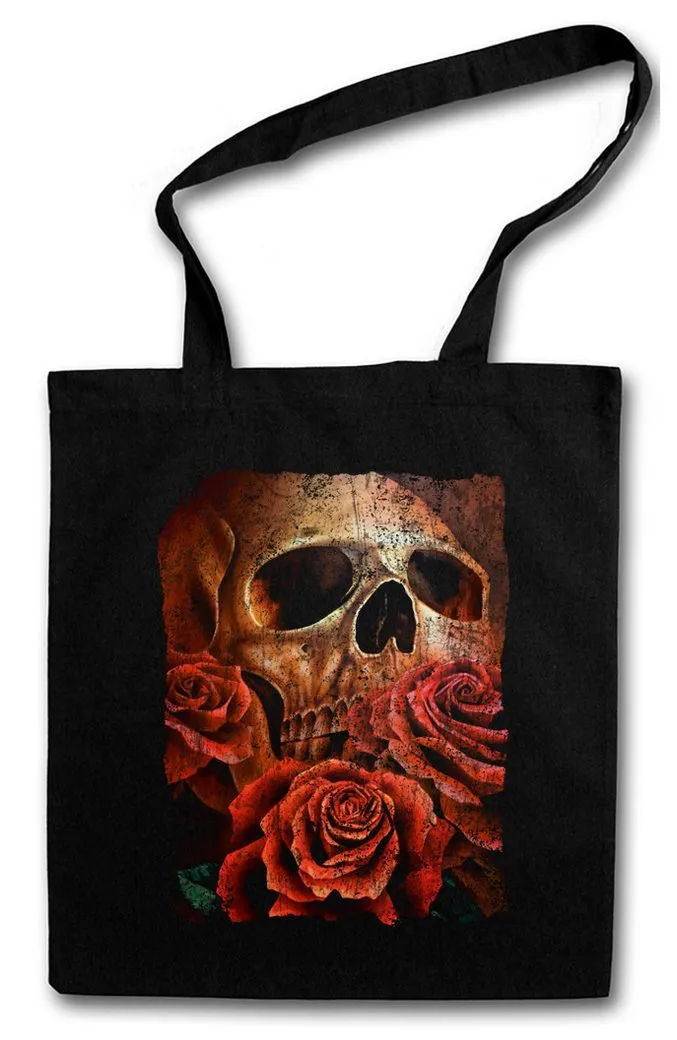 Urban Backwoods Beuteltasche Skull Of The Eric Stofftasche Roses Schädel Tattoo Totenschädel mit (1-tlg), Rosen Death Dead Oldschool