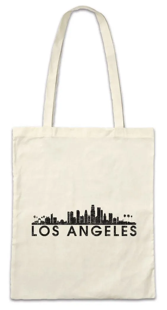 Urban Backwoods Beuteltasche Skyline Los Angeles Stofftasche Stadt City Fun United States LA USA (1-tlg), America Angels US Fahne