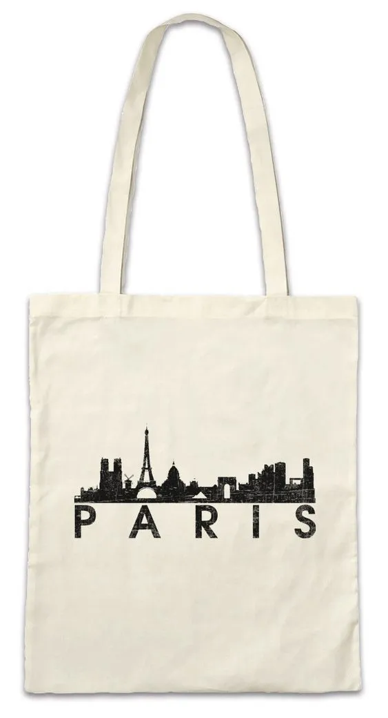 Urban Backwoods Beuteltasche Skyline Paris Stofftasche Stadt City Ville Eifelturm Frankreich France (1-tlg), French Louvre Eifel