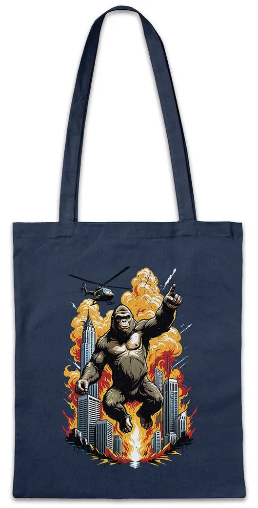 Urban Backwoods Beuteltasche Skyscraper Kong Stofftasche Ape Affe Japan Insel King Kaiju Giant (1-tlg), Monster Movie Film Godzilla