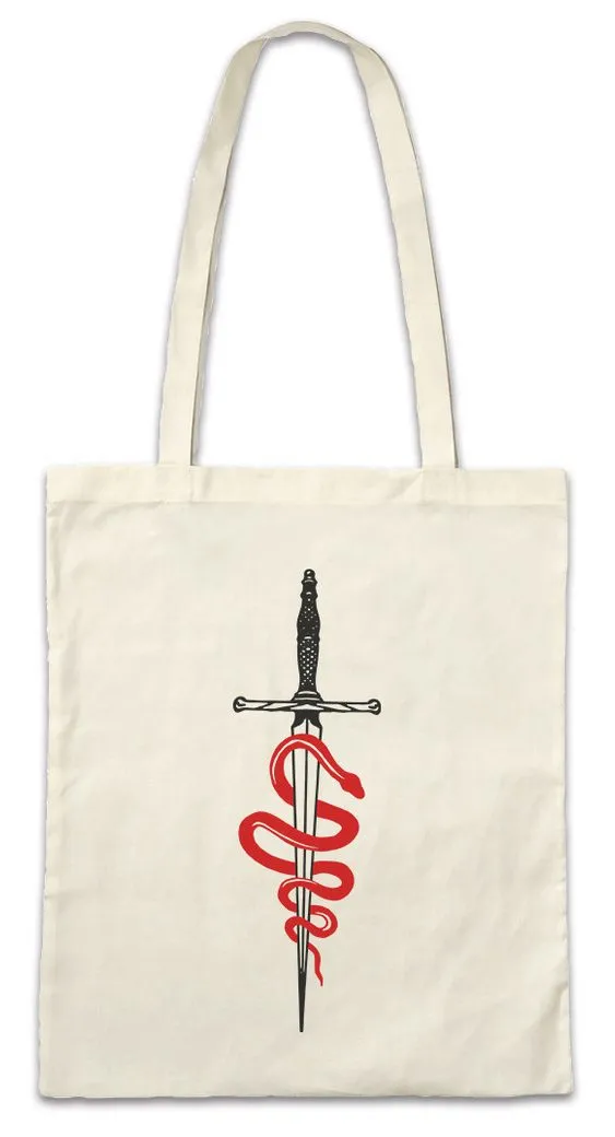 Urban Backwoods Beuteltasche Snake & Knife II Stofftasche Dagger Schlange Messer Dolch Tattoo (1-tlg), Latino Art Gang Gangster