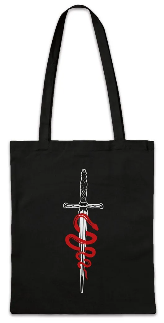 Urban Backwoods Beuteltasche Snake & Knife II Stofftasche Dagger Schlange Messer Dolch Tattoo (1-tlg), Art Gang Gangster Mexico