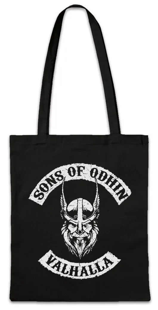 Urban Backwoods Beuteltasche Sons Of Odhin Stofftasche Club MC Motorrad Biker Rocker Bike Raven (1-tlg), Walhalla Wikinger Vikings Odhin