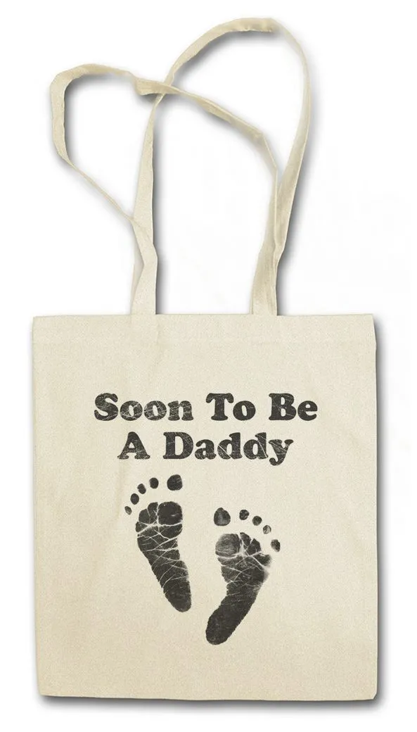 Urban Backwoods Beuteltasche Soon To Be A Daddy Stofftasche Vater Father Baby Newborn F Word Papa (1-tlg), Vatertag Father´s Day Best