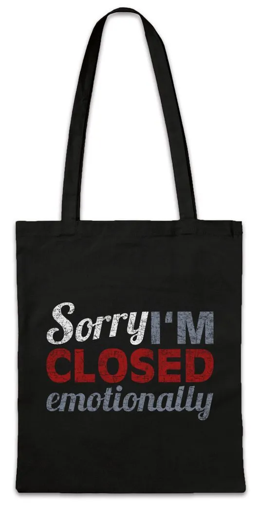Urban Backwoods Beuteltasche Sorry I'm Closed Emotionally Stofftasche Emotionen Emotions Single (1-tlg), Vergeben Engaged Paar Couple