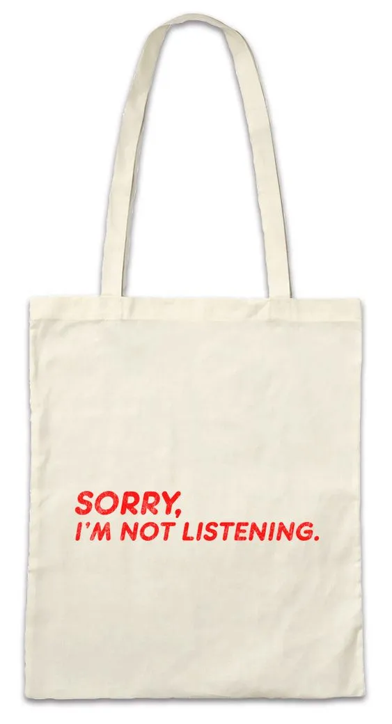 Urban Backwoods Beuteltasche Sorry I'm Not Listening Stofftasche Fun Geek Nerd Admin Informatiker (1-tlg), Informatik Computer Science Scientist