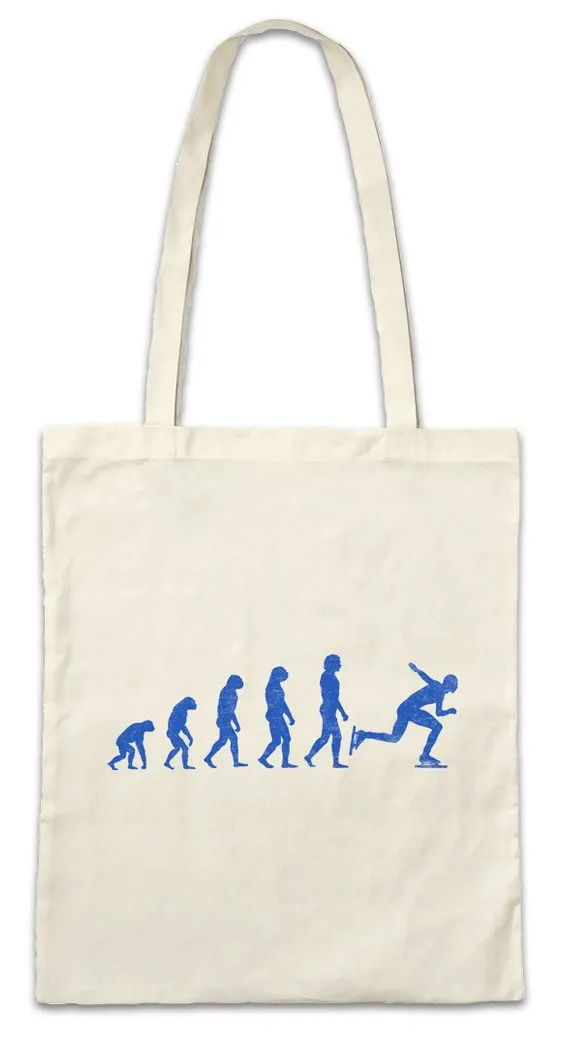 Urban Backwoods Beuteltasche Speed Skating Evolution Stofftasche Ice Eisschnellläufer (1-tlg), Eisschnellläuferin Eisschnelllaufen Schlittschuhe Player