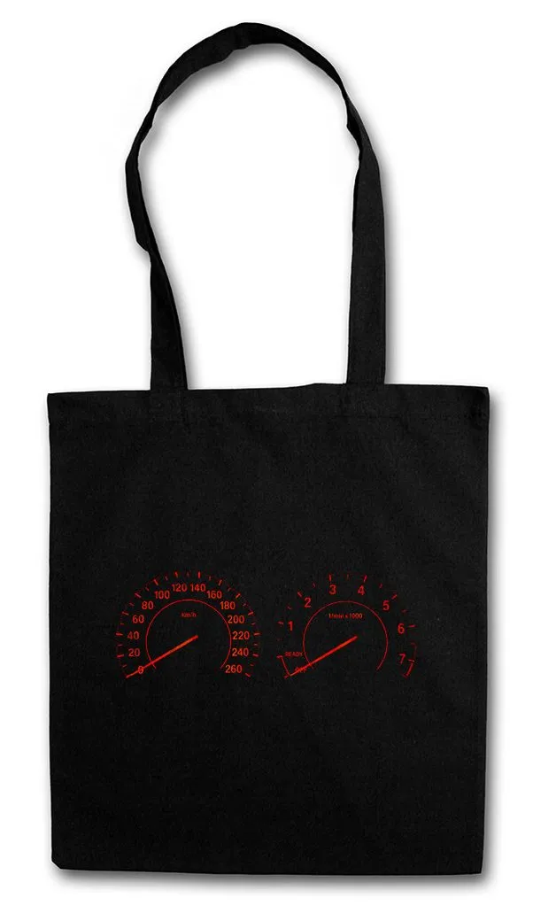 Urban Backwoods Beuteltasche Speedometer Stofftasche Tacho Car Driving Auto Rennen Racing Drifting (1-tlg), Tuning Muscle Oldtimer Classic