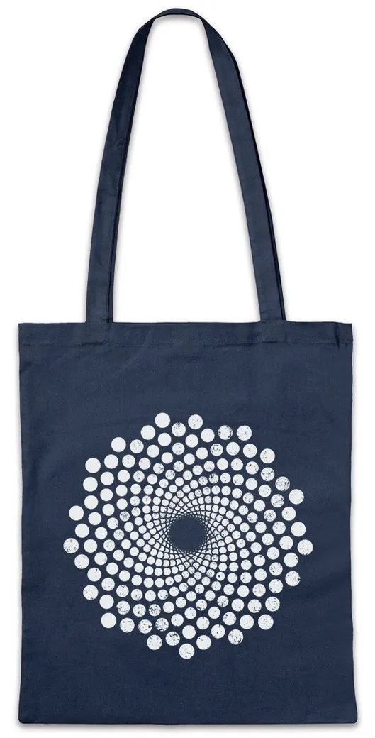 Urban Backwoods Beuteltasche Spiral Dots Stofftasche Punkte Magic Kreis Kreisel Spirale Hypnose (1-tlg), Hypnotiseur Maze Labyrinth Esoterik