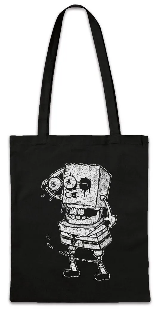 Urban Backwoods Beuteltasche Sponge Rob Stofftasche Schwamm Horror Walking Bob Zombie Dead (1-tlg), Schwammkopf Gehirn The Gehirne