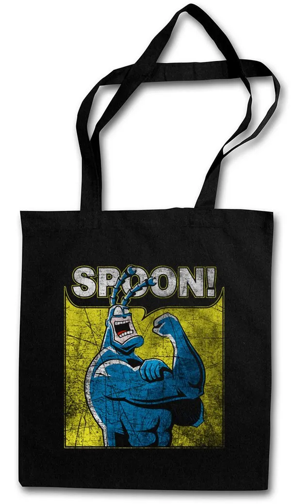 Urban Backwoods Beuteltasche Spoon Stofftasche Superhero Der The Arthur Terror Tick Cartoon TV (1-tlg), Series Comic Fun Serie
