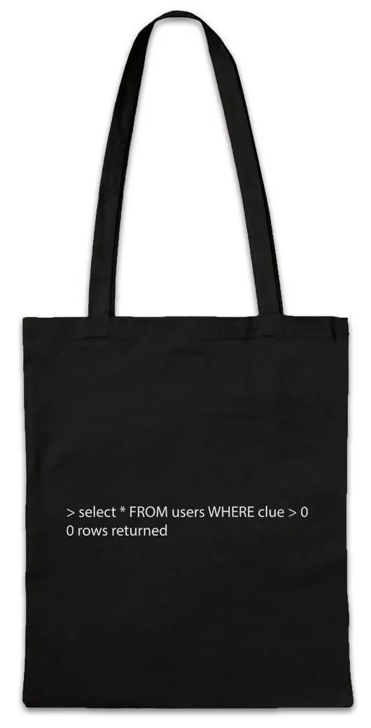 Urban Backwoods Beuteltasche SQL Loser Frustrations Stofftasche Informatiker Computer PC IT Lead (1-tlg), Programmierer Syntax Error HTML