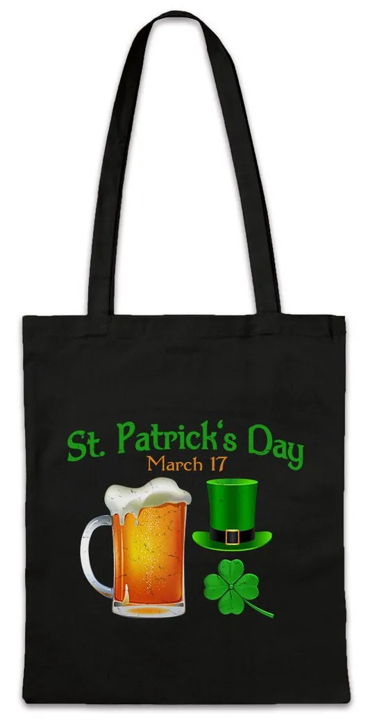 Urban Backwoods Beuteltasche St. Patrick's Day Stofftasche Irland Ireland Green Pub Bier Whiskey (1-tlg), Irish Cloverleaf Kleeblatt Downpatrick