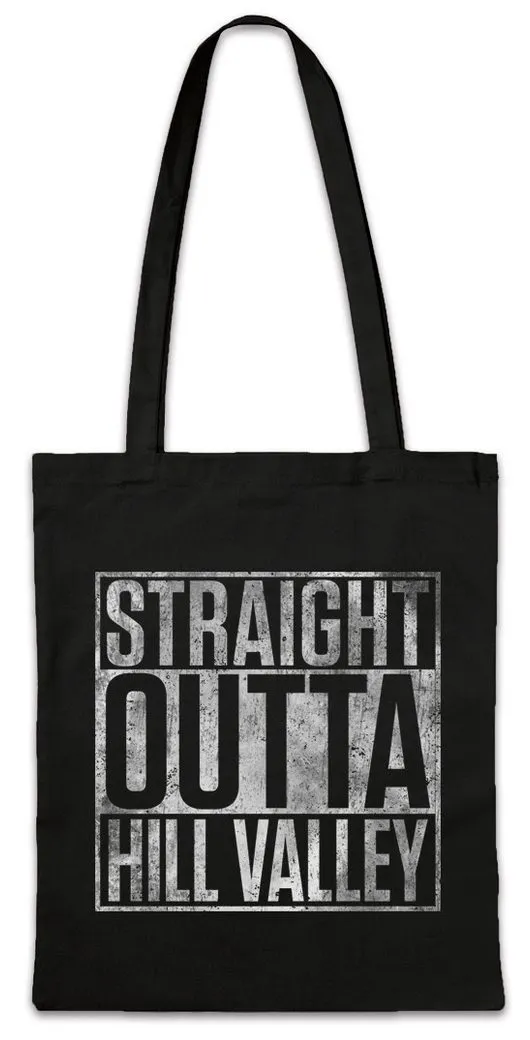 Urban Backwoods Beuteltasche Straight Outta Hill Valley Stofftasche Back To The Car Zukunft Future (1-tlg), Zurück In Die 88