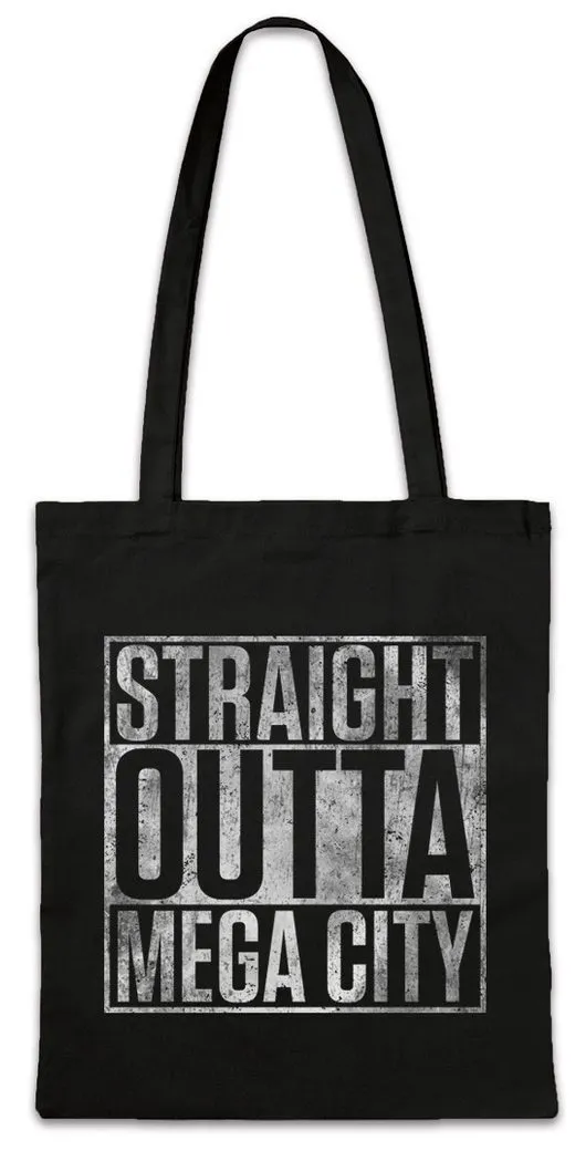 Urban Backwoods Beuteltasche Straight Outta Mega City Stofftasche Massive Monster Fun Game Mayhem (1-tlg), Sci-Fi Canada TV Show