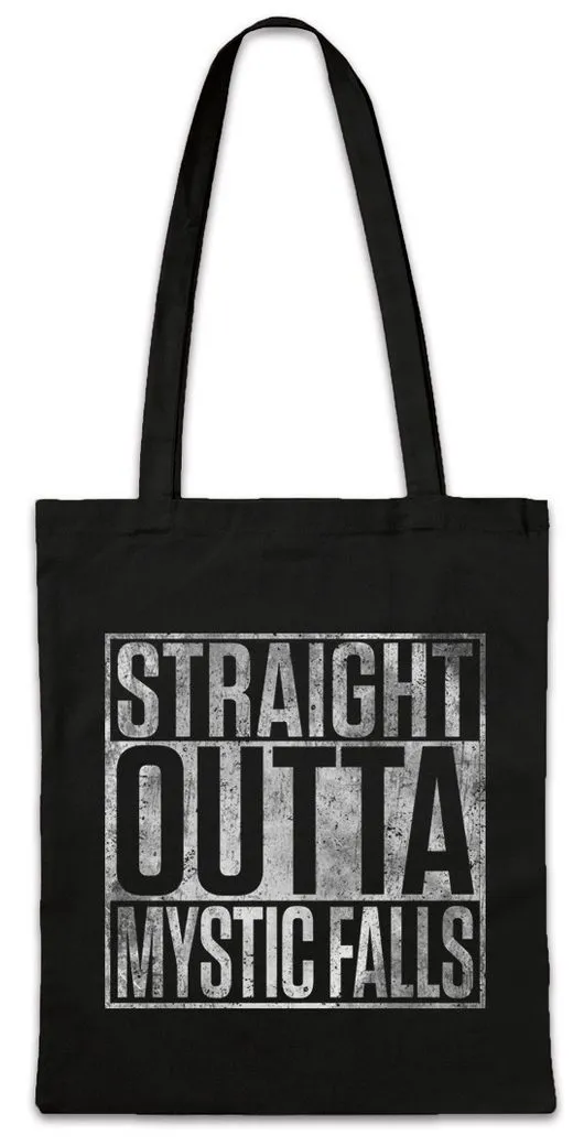 Urban Backwoods Beuteltasche Straight Outta Mystic Falls Stofftasche The Vampire Vampir Elena (1-tlg), Katerina Pierce Diaries Salvatore