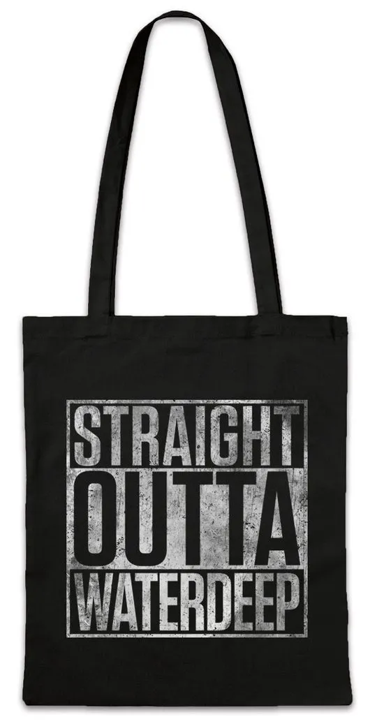 Urban Backwoods Beuteltasche Straight Outta Waterdeep Stofftasche Eye Of The Fun PC Gamer Beholder (1-tlg), Gaming Game VG Nerd
