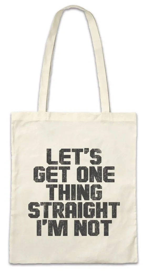 Urban Backwoods Beuteltasche Straigth I'm Not Stofftasche Queer Gay Schwul Lesbian Homosexuell (1-tlg), LGBTQ Trans Bisexuell Homosexual