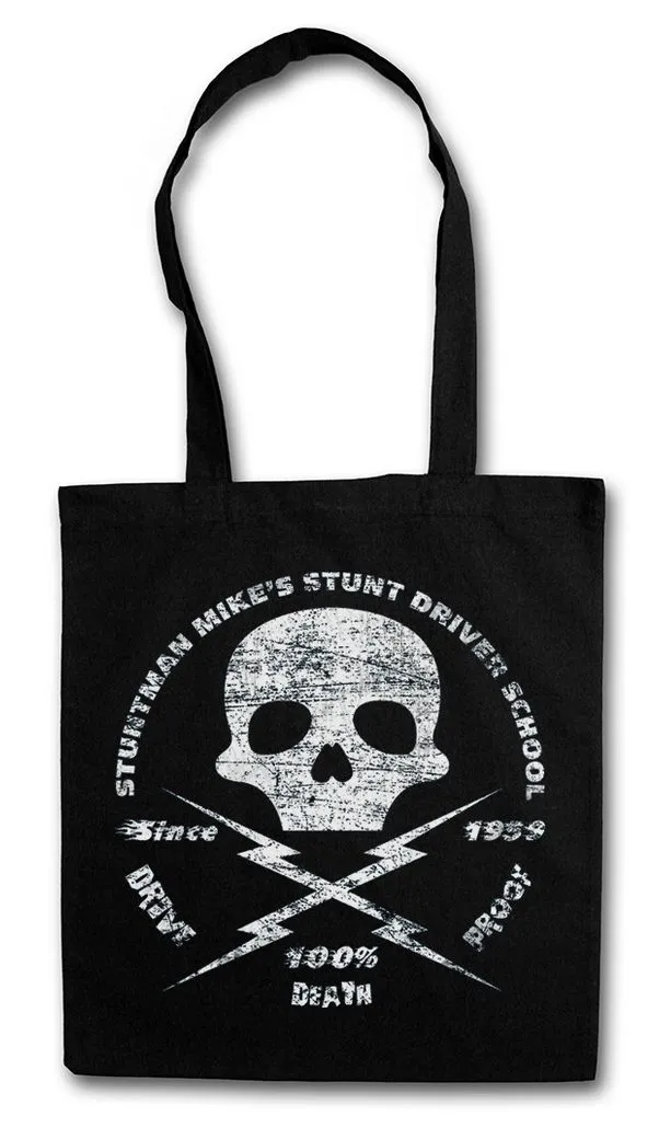 Urban Backwoods Beuteltasche Stuntman Mike Vintage Stofftasche Julia Death Film Jungle Proof Kult (1-tlg), Tarantino Movie Logo Symbol